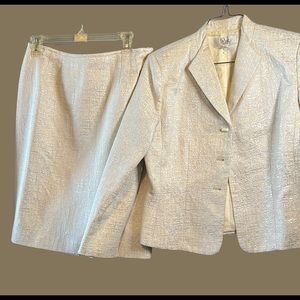 Le Suit in Silver and White